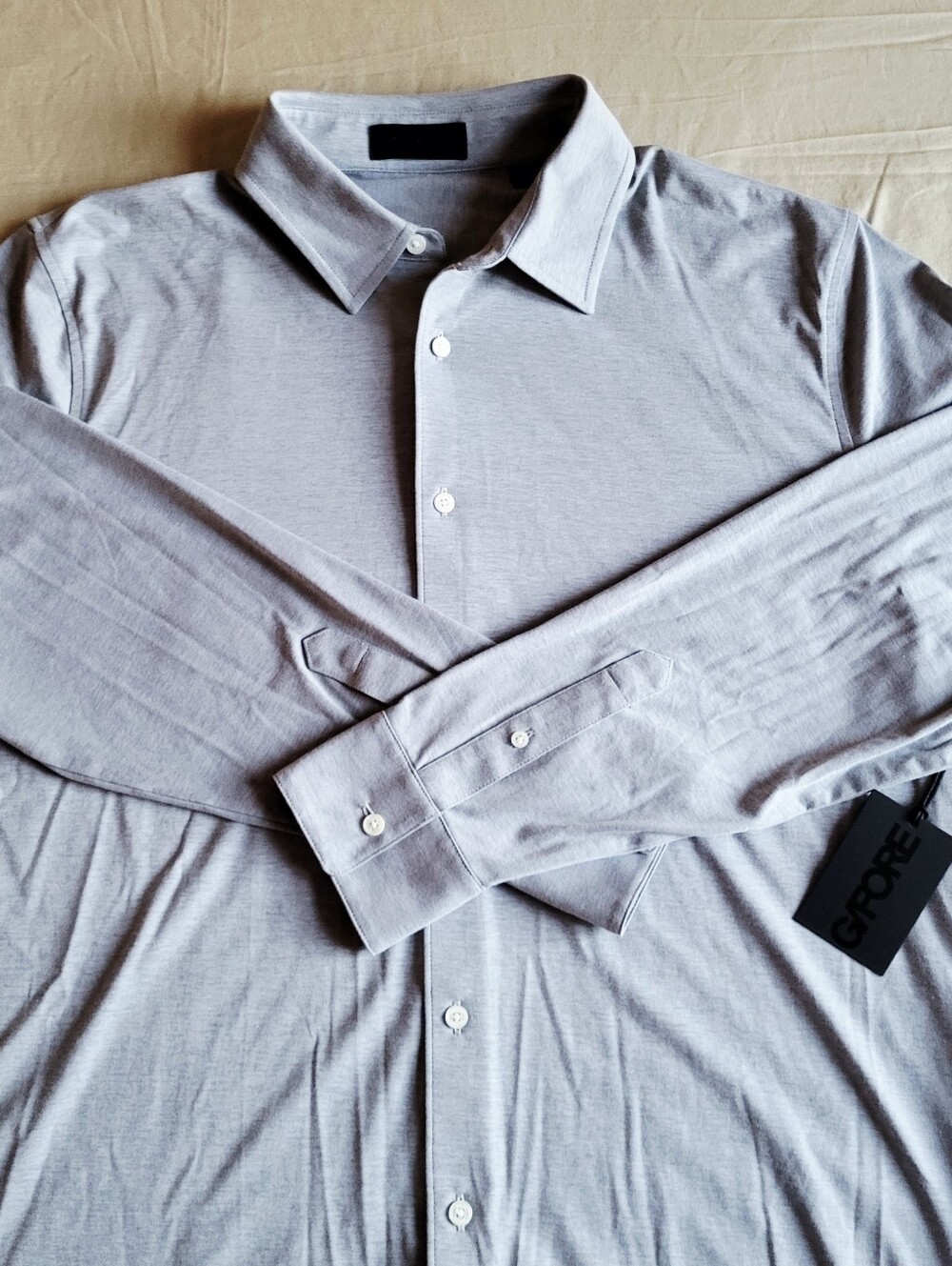 G/FORE Men’s Long Sleeve Button Down Shirt Gray Size XL NWT Italian Fabric